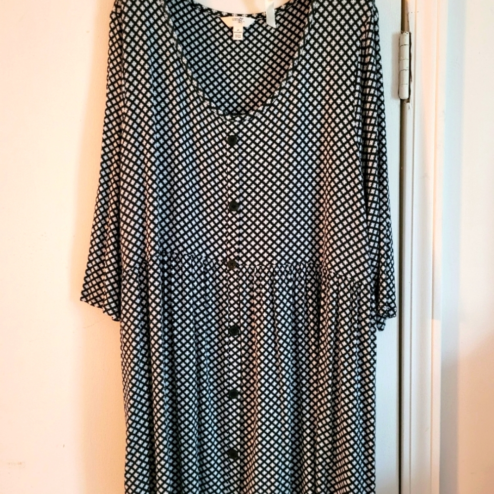 Baby doll black top 1x. NWOT